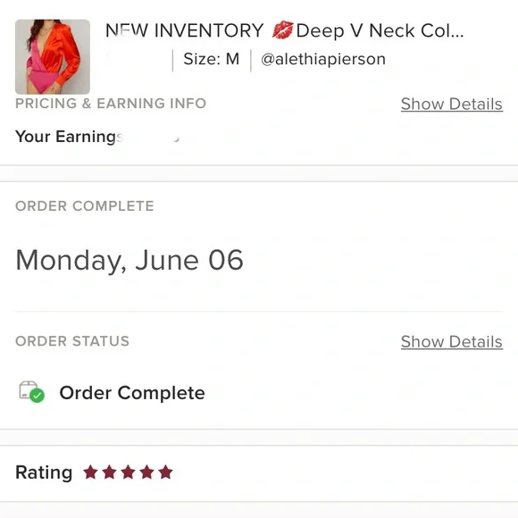 NEW INVENTORY 💋Deep V Neck Color-Block Bodysuit💋 - Picture 9 of 10